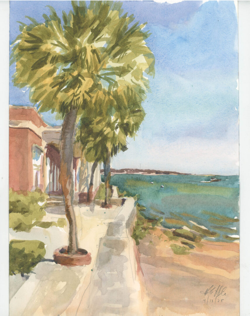 Carolina Yacht Club and Charleston Harbor_10x14 Carolina Yacht Club and Charleston Harbor_10x14
